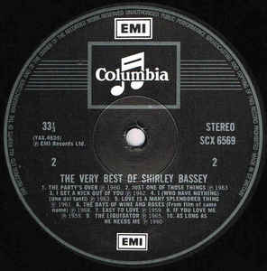 Shirley Bassey ‎– The Very Best Of Shirley Bassey