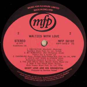 Geoff Love And His Orchestra* – Waltzes With Love