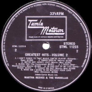 Martha Reeves & The Vandellas ‎– Greatest Hits Volume 2