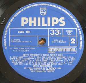Dusty Springfield - Sings Burt Bacharach And Carole King (LP, Comp)