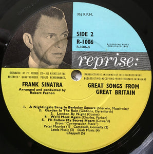 Frank Sinatra - Sinatra Sings Great Songs From Great Britain (LP, Album, Mono)