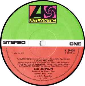 Led Zeppelin - Untitled (LP, Album, RP, Gat)