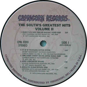 Various ‎– The South's Greatest Hits Volume II