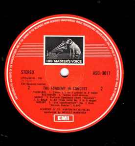 Academy Of St. Martin-In-The-Fields* - Neville Marriner* - The Academy In Concert (LP)