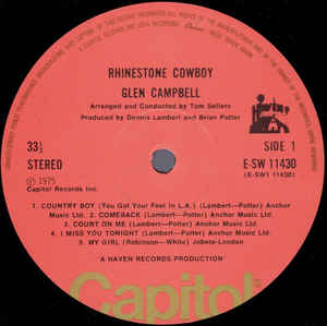 Glen Campbell ‎– Rhinestone Cowboy