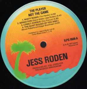 Jess Roden - The Player Not The Game (LP, Album)