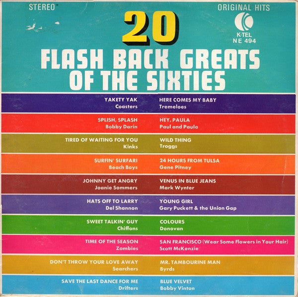 Various – 20 Flash Back Greats Of The Sixties