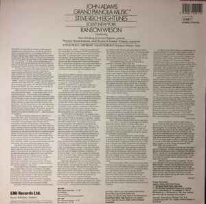 John Adams / Steve Reich – Solisti New York, Ransom Wilson – Grand Pianola Music / Eight Lines / Vermont Counterpoint