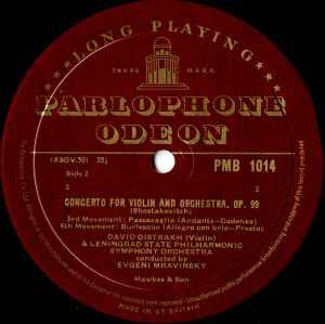Shostakovich*, David Oistrakh*, Leningrad Philharmonic Orchestra, Evgeni Mravinsky* - Violin Concerto, Op. 99 (10