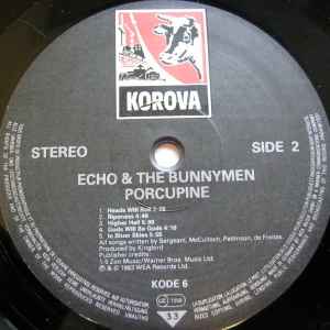 Echo & The Bunnymen ‎– Porcupine