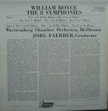 Load image into Gallery viewer, William Boyce, Württemberg Chamber Orchestra, Heilbronn*, Jörg Faerber - The 8 Symphonies (LP)