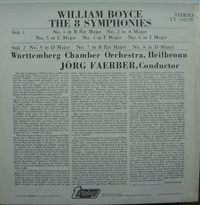 William Boyce, Württemberg Chamber Orchestra, Heilbronn*, Jörg Faerber – The 8 Symphonies