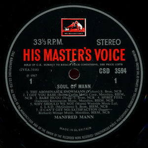 Manfred Mann - Soul Of Mann (Instrumentals) (LP, Comp)
