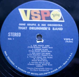 Gene Krupa And His Orchestra ‎– That Drummer's Band