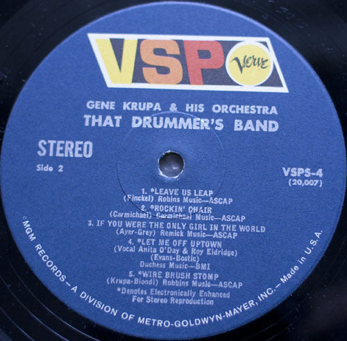 Gene Krupa And His Orchestra ‎– That Drummer's Band