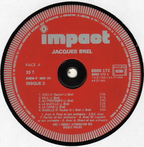 JACQUES BREL - LA TENDRESSE ( 12" RECORD )