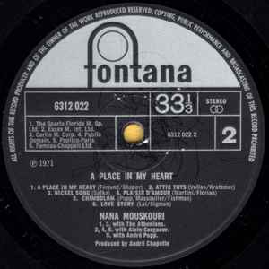 Nana Mouskouri - A Place In My Heart (LP)