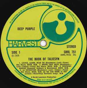 Deep Purple - The Book Of Taliesyn (LP, Album, Gat)