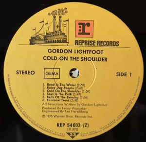 Gordon Lightfoot ‎– Cold On The Shoulder