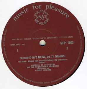 Brahms*, Gioconda De Vito, Rudolf Schwarz, The Philharmonia Orchestra* – Brahms Violin Concerto In D Op. 77