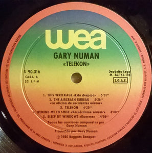 GARY NUMAN - TELEKON ( 12" RECORD )