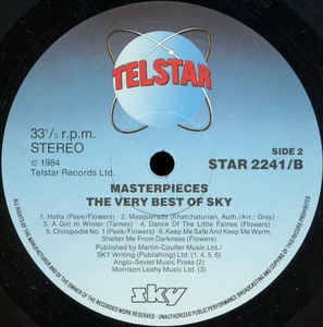 Sky (4) ‎– Masterpieces - The Very Best Of Sky