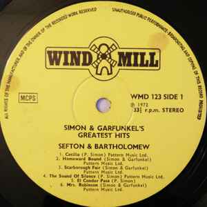 Sefton & Bartholomew – Simon & Garfunkel's Greatest Hits