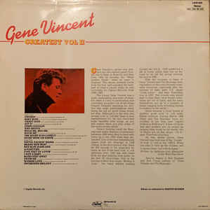 Gene Vincent ‎– Gene Vincent Greatest Vol. 2