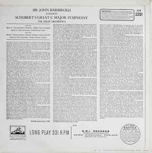 Schubert*, Sir John Barbirolli, The Hallé Orchestra* - Symphony No.9 ('The Great C Major') (LP)