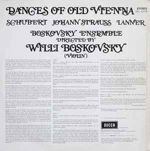 Schubert*, Johann Strauss*, Lanner*, Boskovsky Ensemble* Directed By Willi Boskovsky - Dances Of Old Vienna (LP)