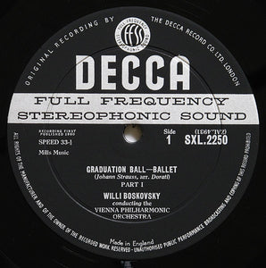 Vienna Philharmonic Orchestra*, Willi Boskovsky, Strauss*, Weber* – Graduation Ball / Le Spectre De La Rose