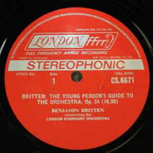 Load image into Gallery viewer, Benjamin Britten, The London Symphony Orchestra / The English Chamber Orchestra* – Young Person&#39;s Guide To The Orchestra (Op. 34) - Variations On A Theme Of Frank Bridge (Op. 10)