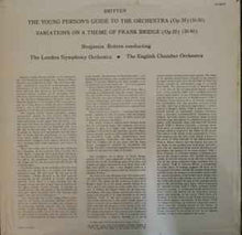Load image into Gallery viewer, Benjamin Britten, The London Symphony Orchestra / The English Chamber Orchestra* – Young Person&#39;s Guide To The Orchestra (Op. 34) - Variations On A Theme Of Frank Bridge (Op. 10)