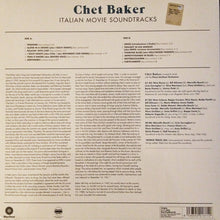 Load image into Gallery viewer, CHET BAKER - ITALIAN MOVIE SOUNDTRACKS ( 12&quot; RECORD )