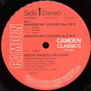 J. S. Bach*, Boston Symphony*, Charles Munch – Brandenburg Concertos Nos. 4, 5 & 6