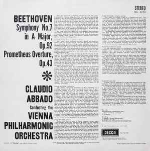 Beethoven*, Vienna Philharmonic*, Claudio Abbado – Symphony No 7 / Prometheus Overture