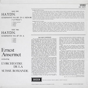 Haydn*, Ernest Ansermet, L'Orchestre De La Suisse Romande – La Poule