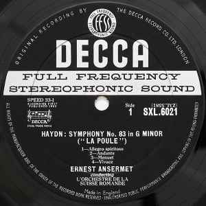 Haydn*, Ernest Ansermet, L'Orchestre De La Suisse Romande – La Poule