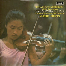Load image into Gallery viewer, Tchaikovsky* / Sibelius*, Kyung-Wha Chung, London Symphony Orchestra*, André Previn - Violin Concertos (LP, Album)