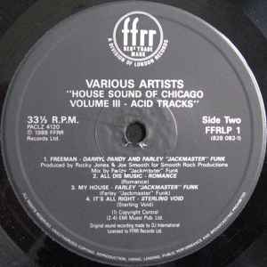 Various – The House Sound Of Chicago - Vol. III - Acid Tracks