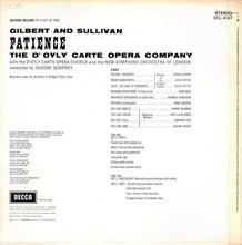 Load image into Gallery viewer, Gilbert &amp; Sullivan, The D&#39;Oyly Carte Opera Company – Patience (With Complete Dialogue)