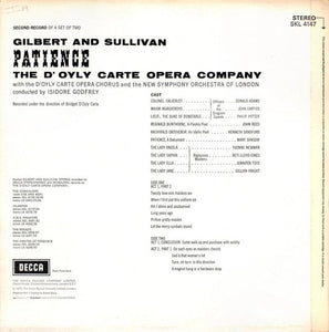 Gilbert & Sullivan, The D'Oyly Carte Opera Company – Patience (With Complete Dialogue)