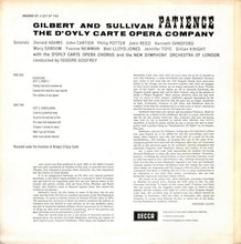 Load image into Gallery viewer, Gilbert &amp; Sullivan, The D&#39;Oyly Carte Opera Company – Patience (With Complete Dialogue)