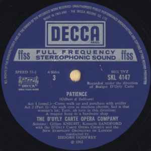 Gilbert & Sullivan, The D'Oyly Carte Opera Company – Patience (With Complete Dialogue)