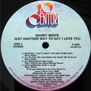 Barry White – Just Another Way To Say I Love You