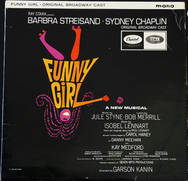 Barbra Streisand, Sydney Chaplin - Funny Girl (Original Broadway Cast) (LP, Album, Mono)