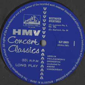 Beethoven*, Berlin Philharmonic Orchestra*, André Vandernoot – Overtures