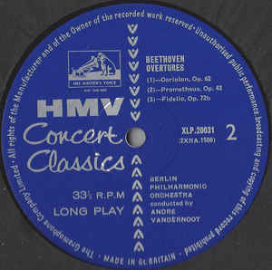 Beethoven*, Berlin Philharmonic Orchestra*, André Vandernoot – Overtures