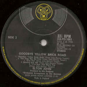 Elton John ‎– Goodbye Yellow Brick Road