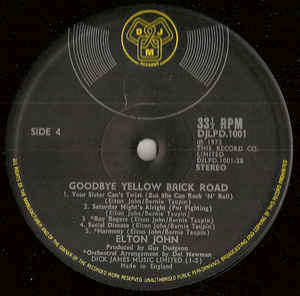 Elton John ‎– Goodbye Yellow Brick Road